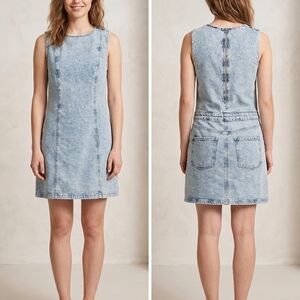 Divided Light Blue Acid Wash Denim Mini Dress